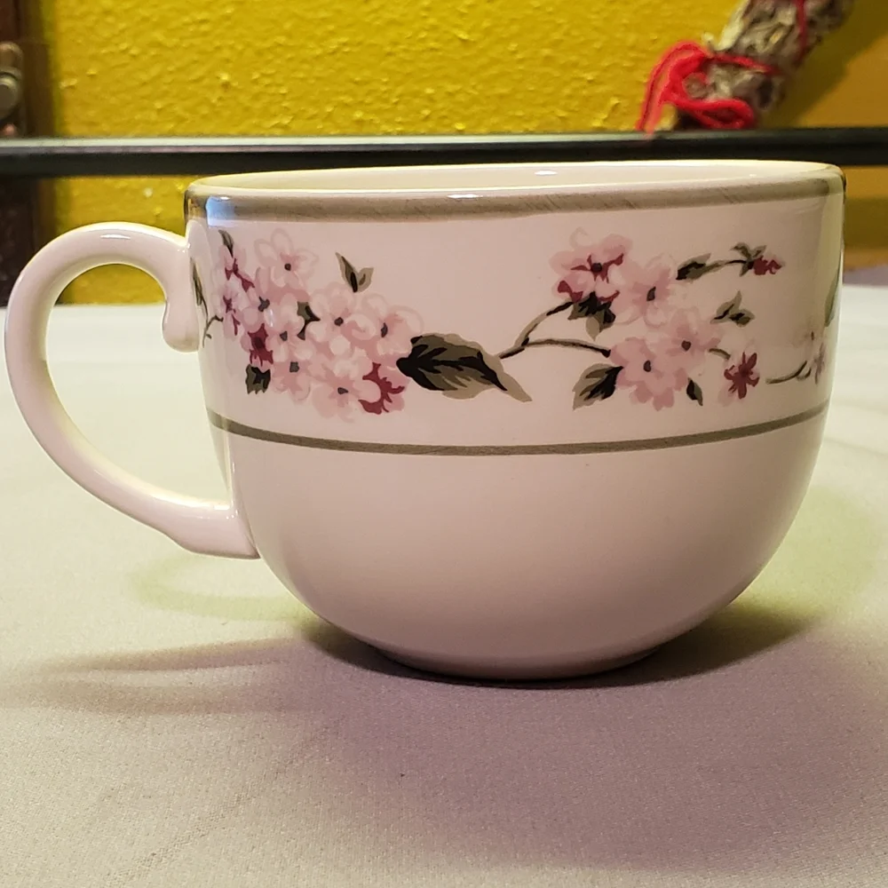 1 Vtg Coffee Tea Hot Chocolate Cup Hydrangea Martha Stewart
